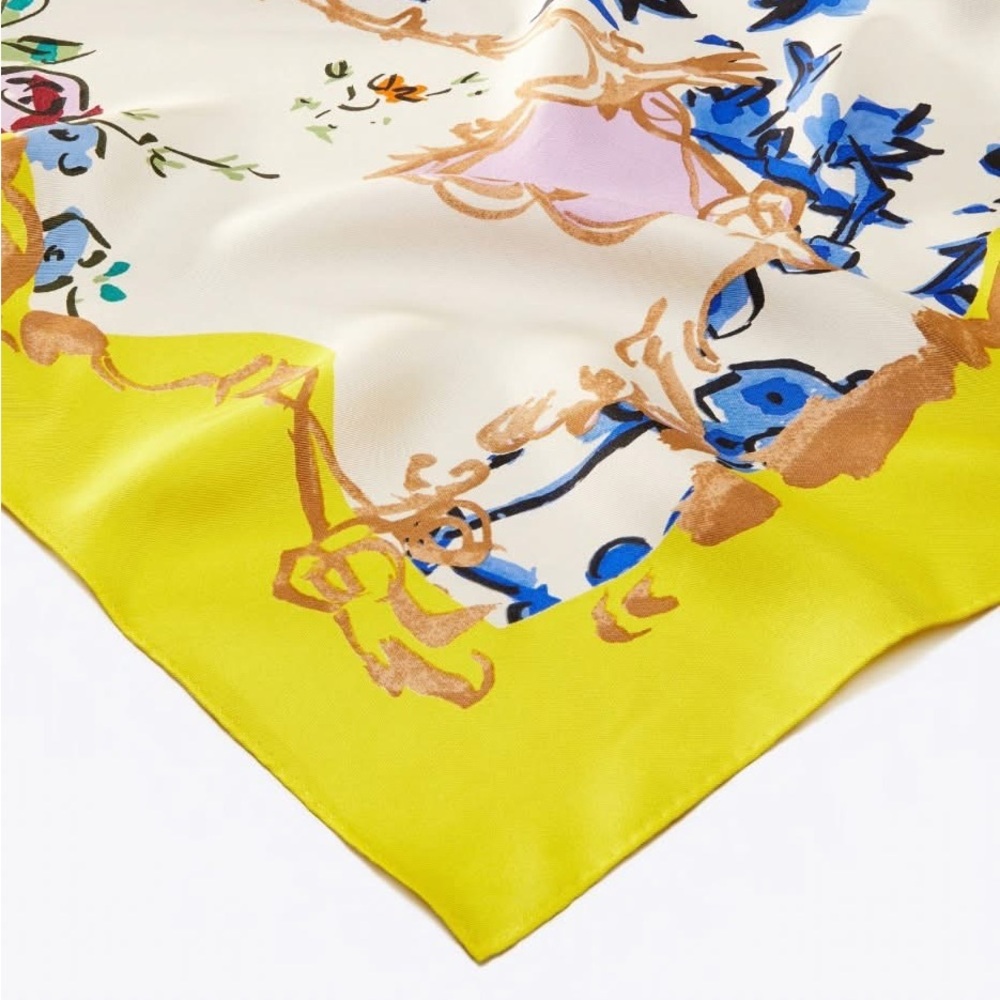 Tory Burch Floral Silk Scarf - Picture 3 of 7